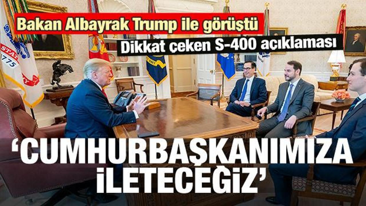 Bakan Albayrak, ABD Başkanı Trump ile g&ouml;r&uuml;şt&uuml;