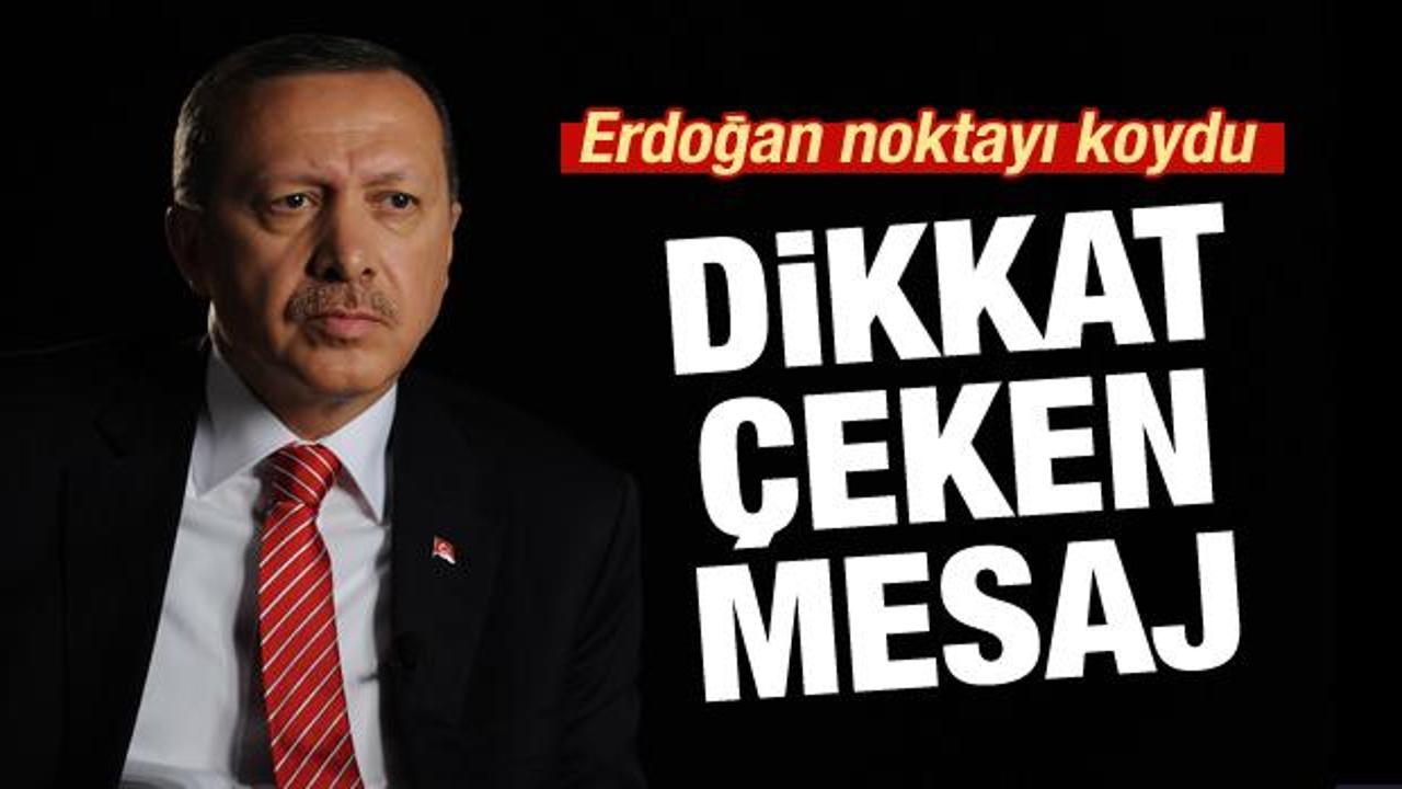 Cumhurbaşkanı Erdoğan'dan dikkat çeken mesaj