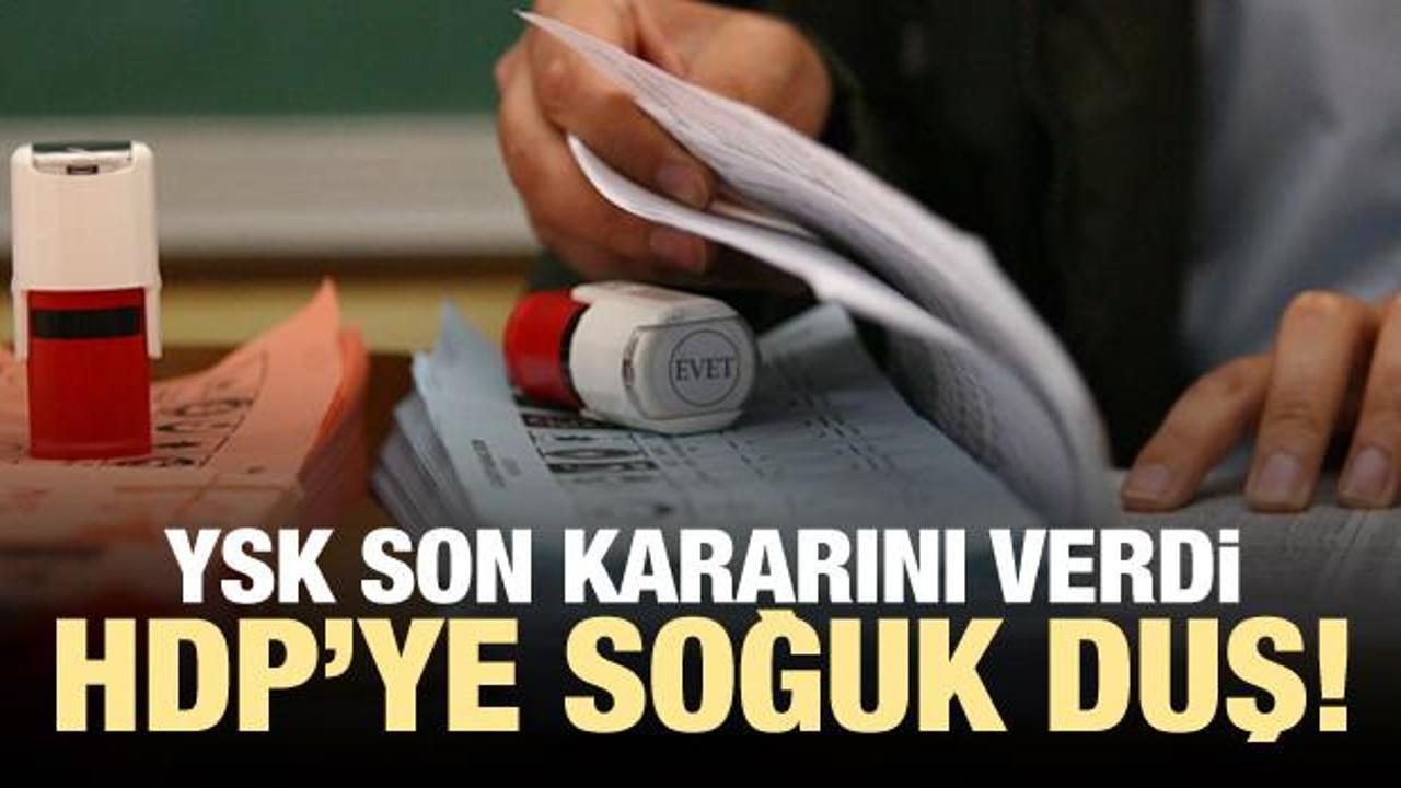 YSK, HDP'nin itirazını reddetti 