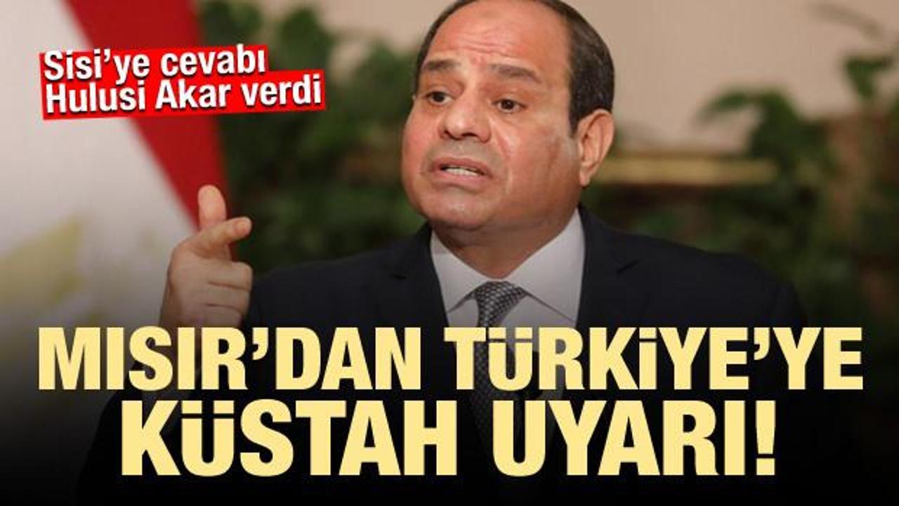 Mısır'dan Türkiye'ye skandal uyarı! Hulusi Akar'dan sert cevap