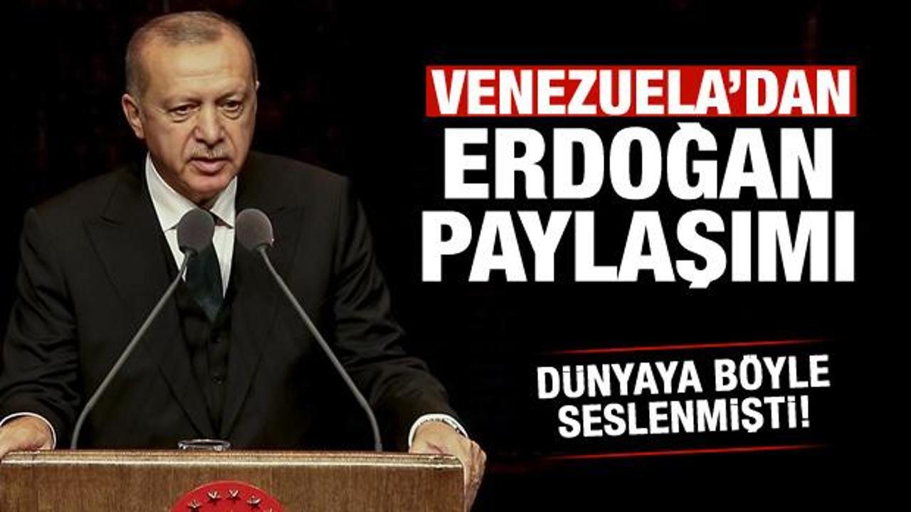 Venezuela'dan Cumhurbaşkanı Erdoğan'a teşekkür