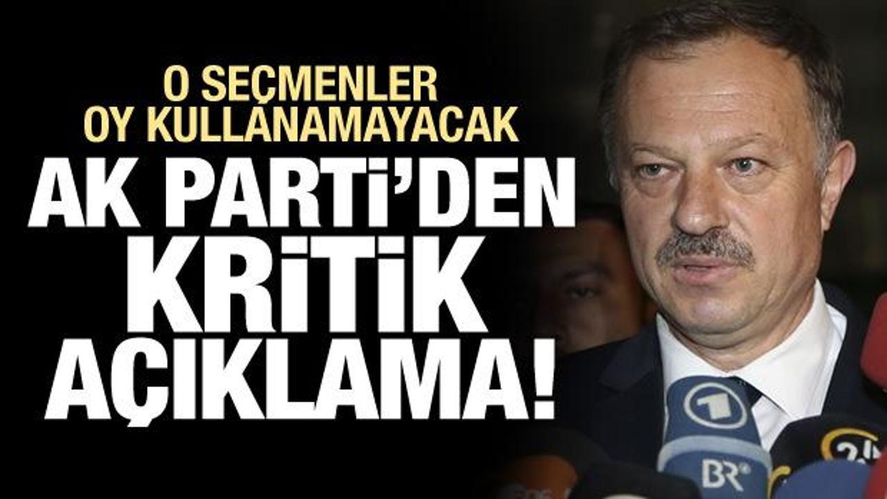 AK Parti'den İstanbul açıklaması! O seçmenler oy kullanamayacak