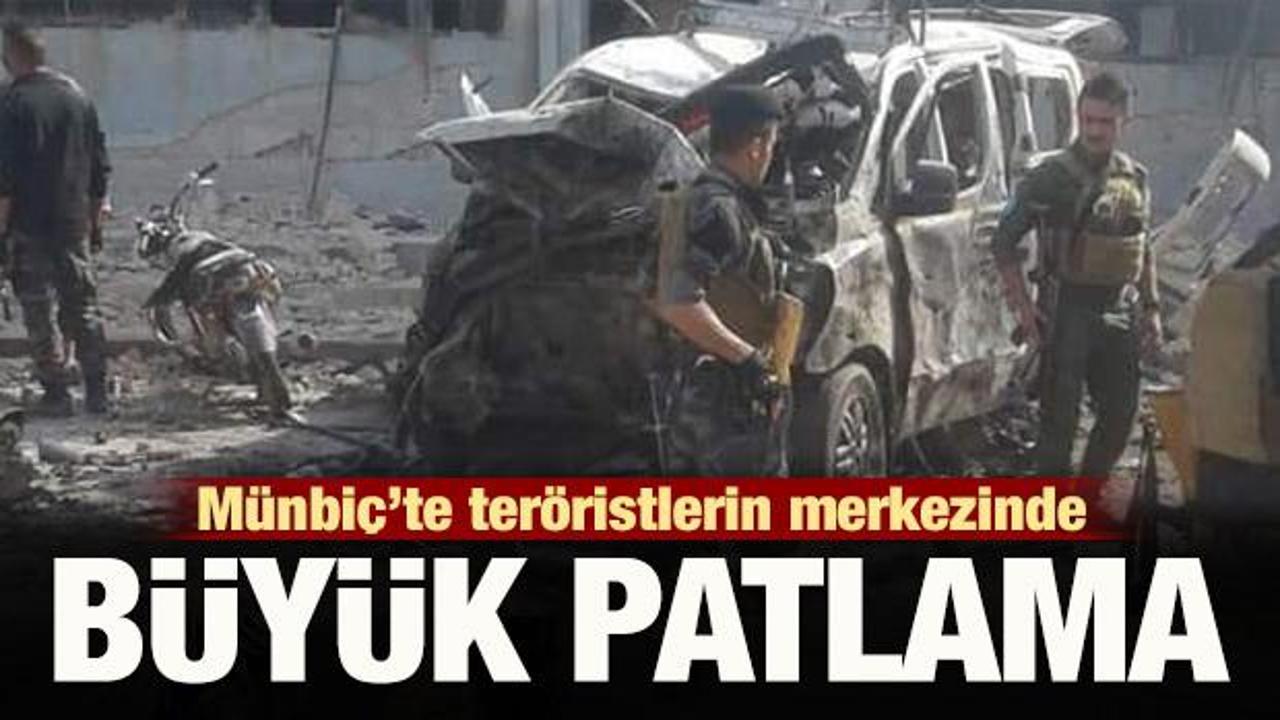 Münbiç'te YPG/PKK'nın sözde merkezinde büyük patlama!