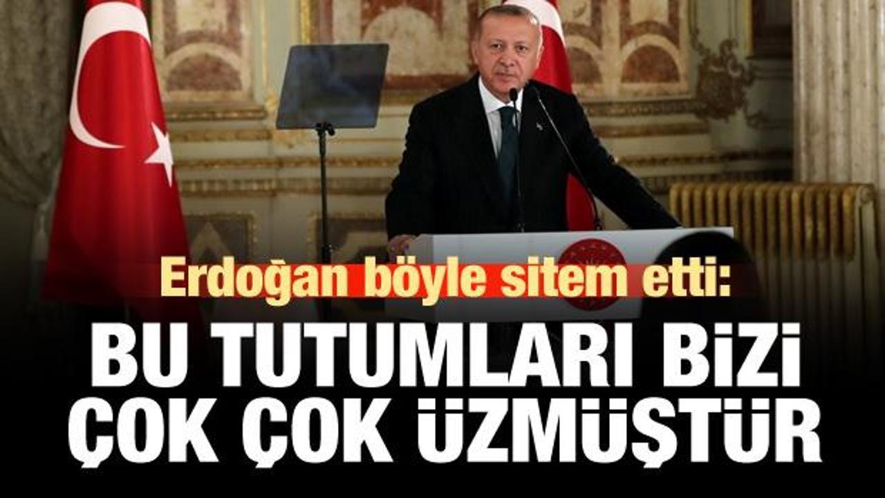 Erdoğan sitem etti: Bu tutumları bizi çok çok üzmüştür