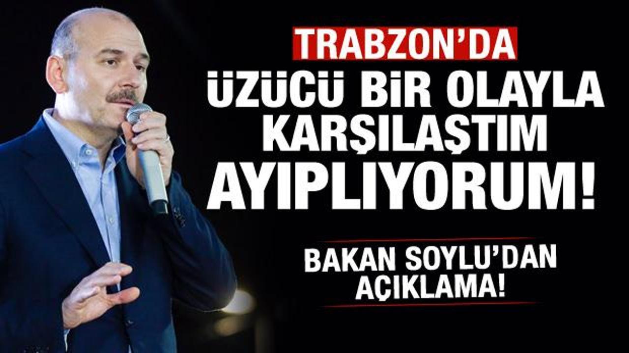 Bakan Soylu: Trabzon'da yaşananlar &ccedil;ok &uuml;z&uuml;c&uuml;!