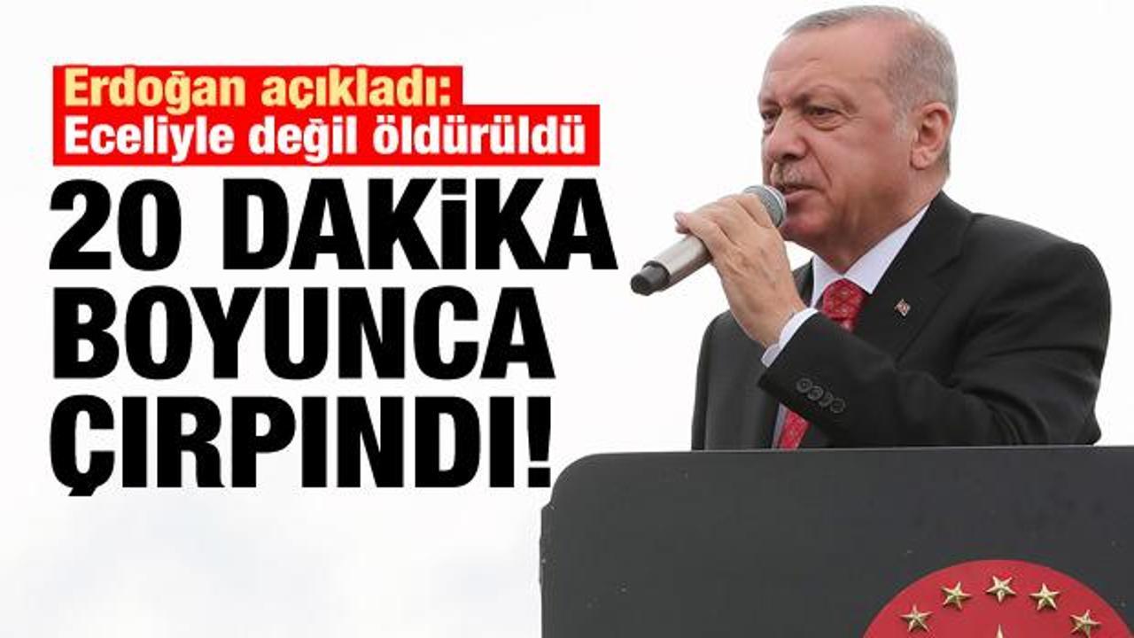 Erdoğan açıkladı: 20 dakika boyunca çırpındı, öldürüldü...