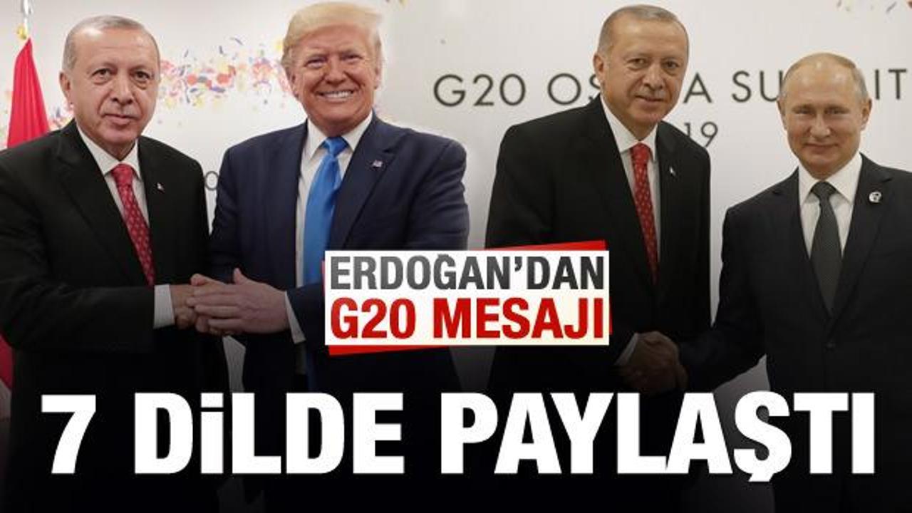 Başkan Erdoğan'dan 'G20' mesajı