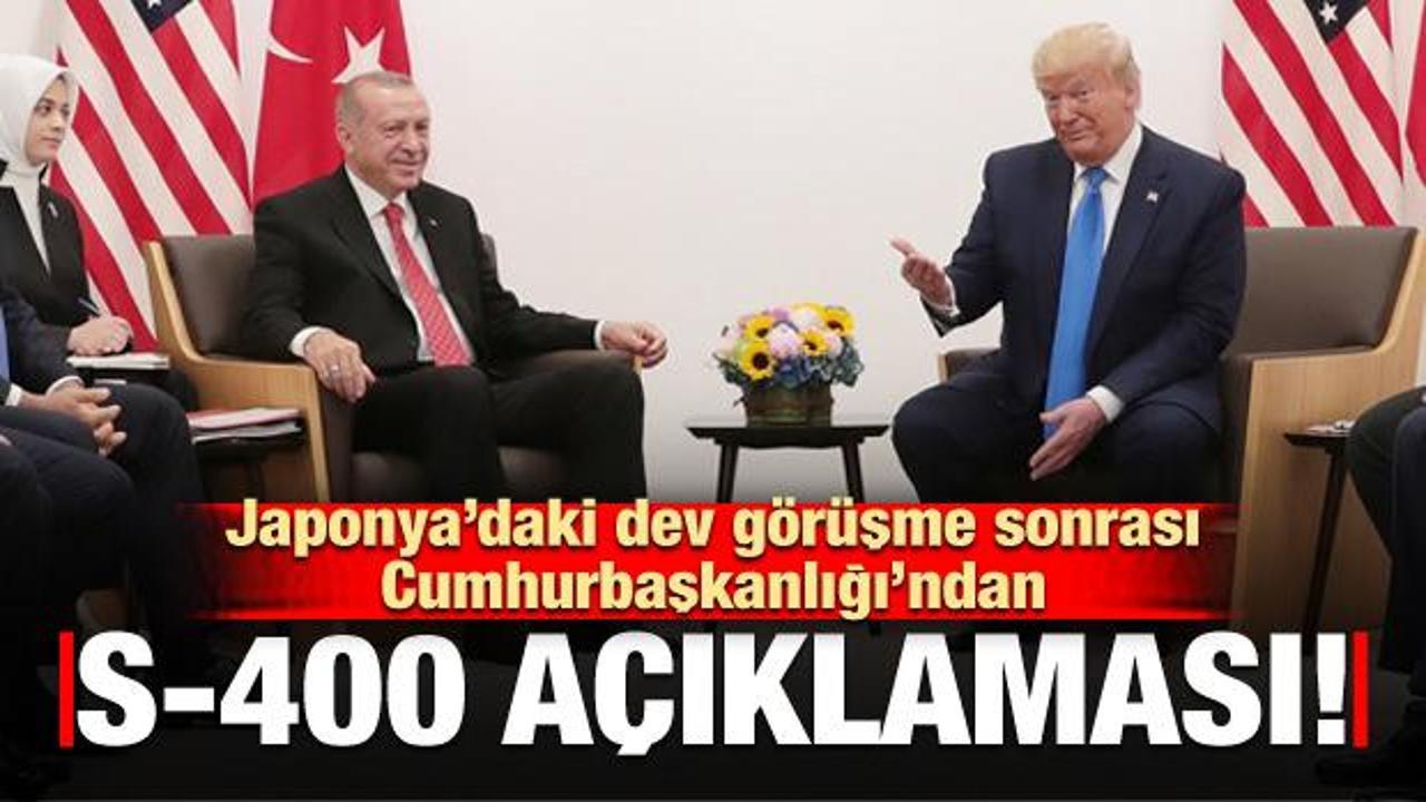 Cumhurbaşkanlığı'ndan 'S-400' açıklaması! 'Erdoğan ile Trump...'