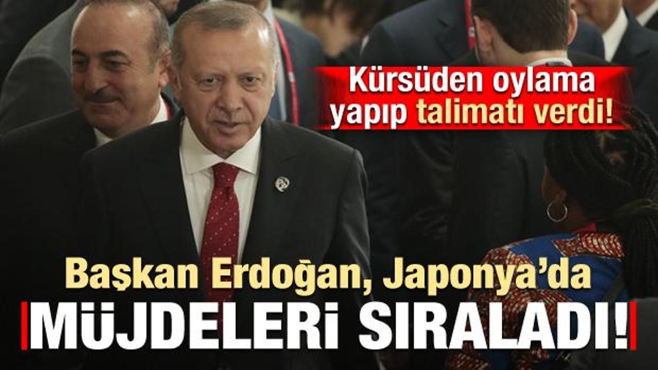 Erdoğan, Japonya'da müjdeleri sıraladı! Oylama yapıp talimatı verdi...