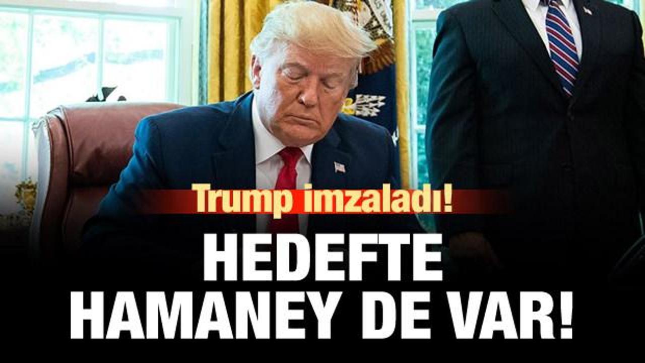 Trump imzaladı! Hedefte Hamaney de var!