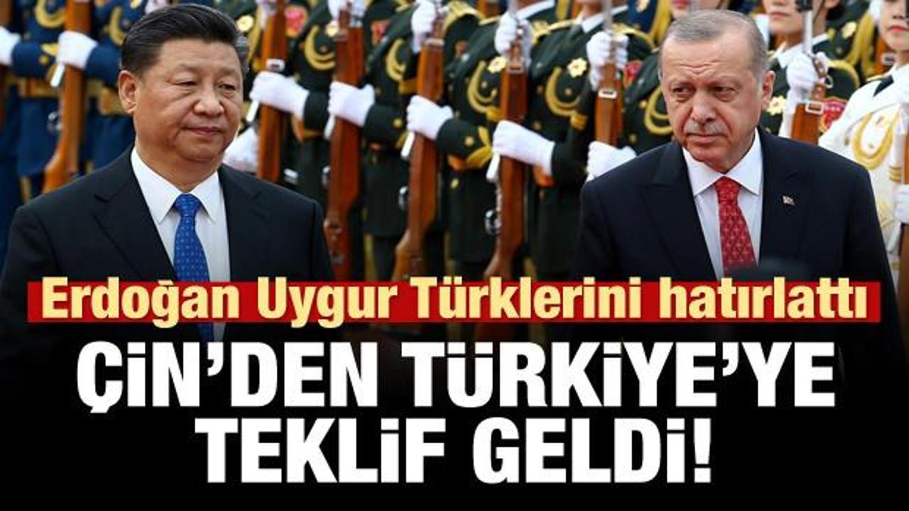 Erdoğan Uygurlar'ı gündeme getirdi! Çin'den Türkiye'ye teklif!