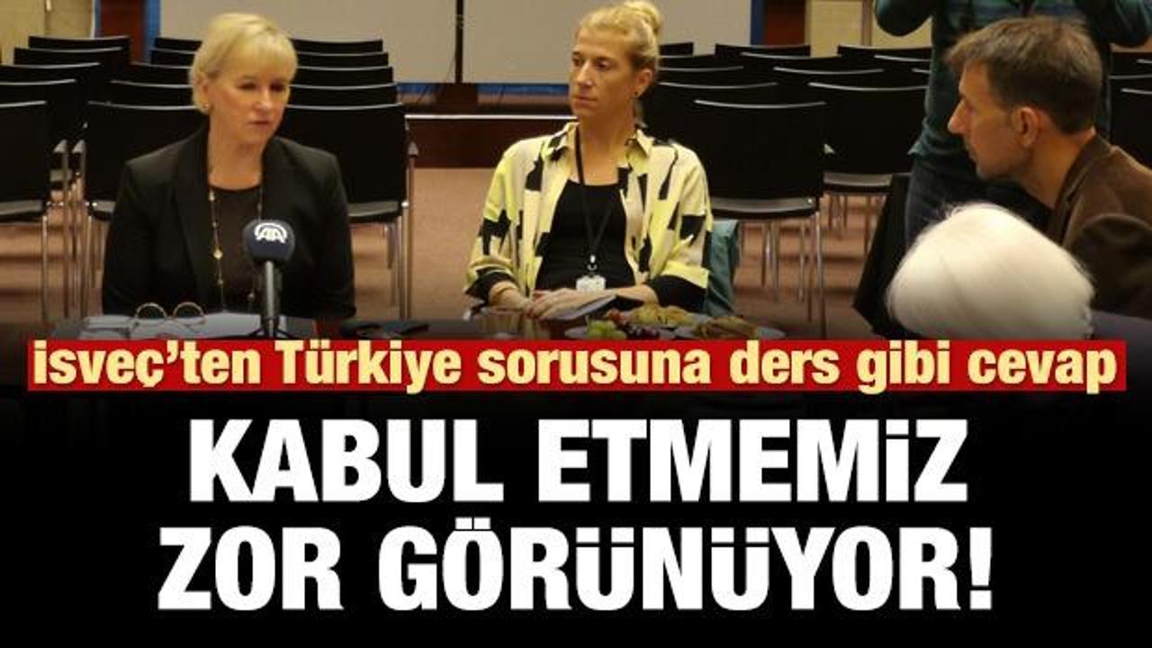 İsveç'ten Türkiye mesajı: Kabul etmemiz zor görünüyor!