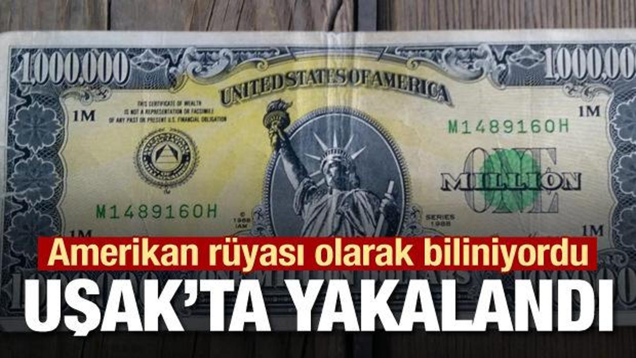 1 milyon dolarlık banknot Uşak'ta ele geçirildi