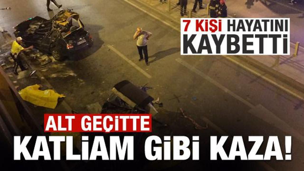 Konya'da iki otomobil çarpıştı: 7 ölü
