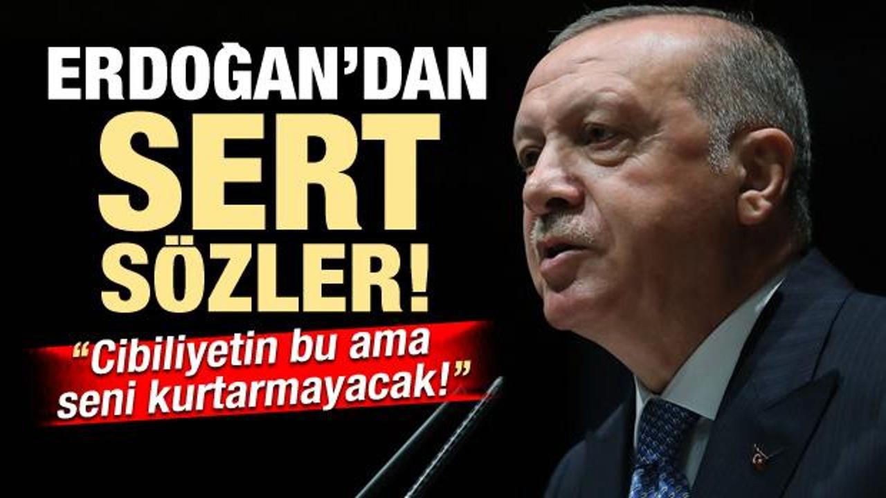 Erdoğan'dan çok sert sözler: Cibiliyetin bu, ama seni kurtarmayacak!