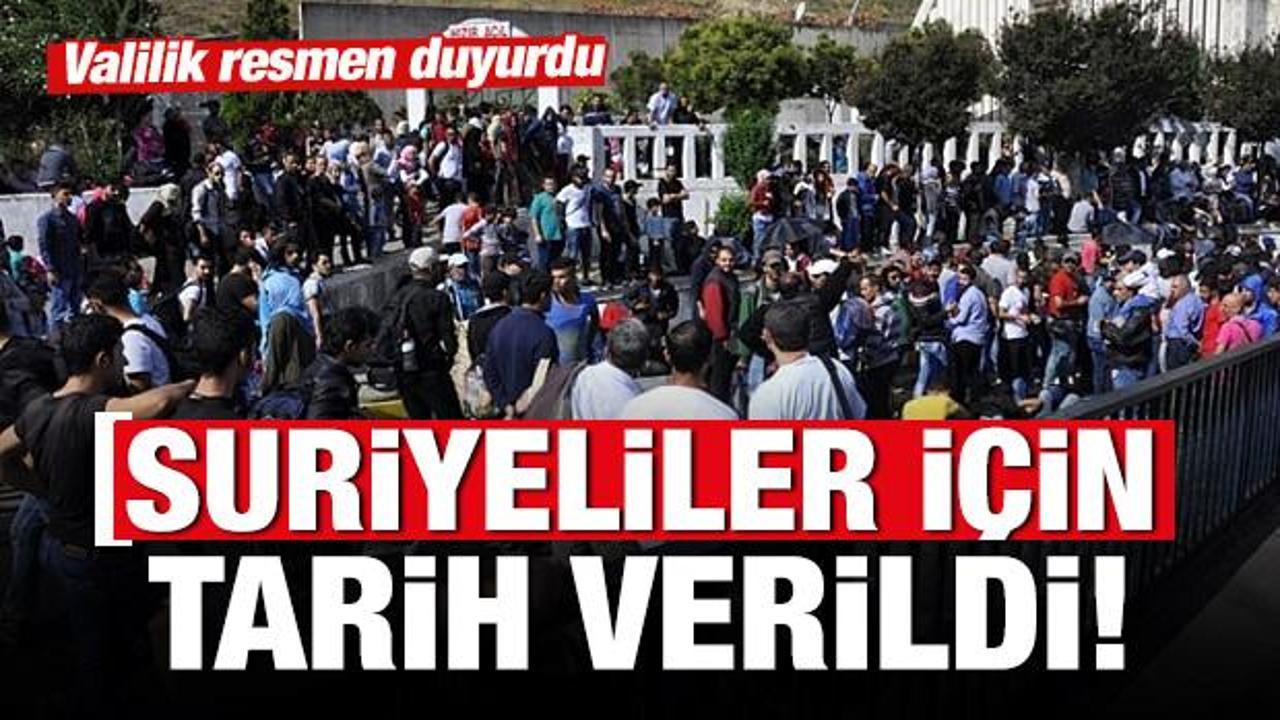 İstanbul Valiliği Suriyeliler için süre verdi