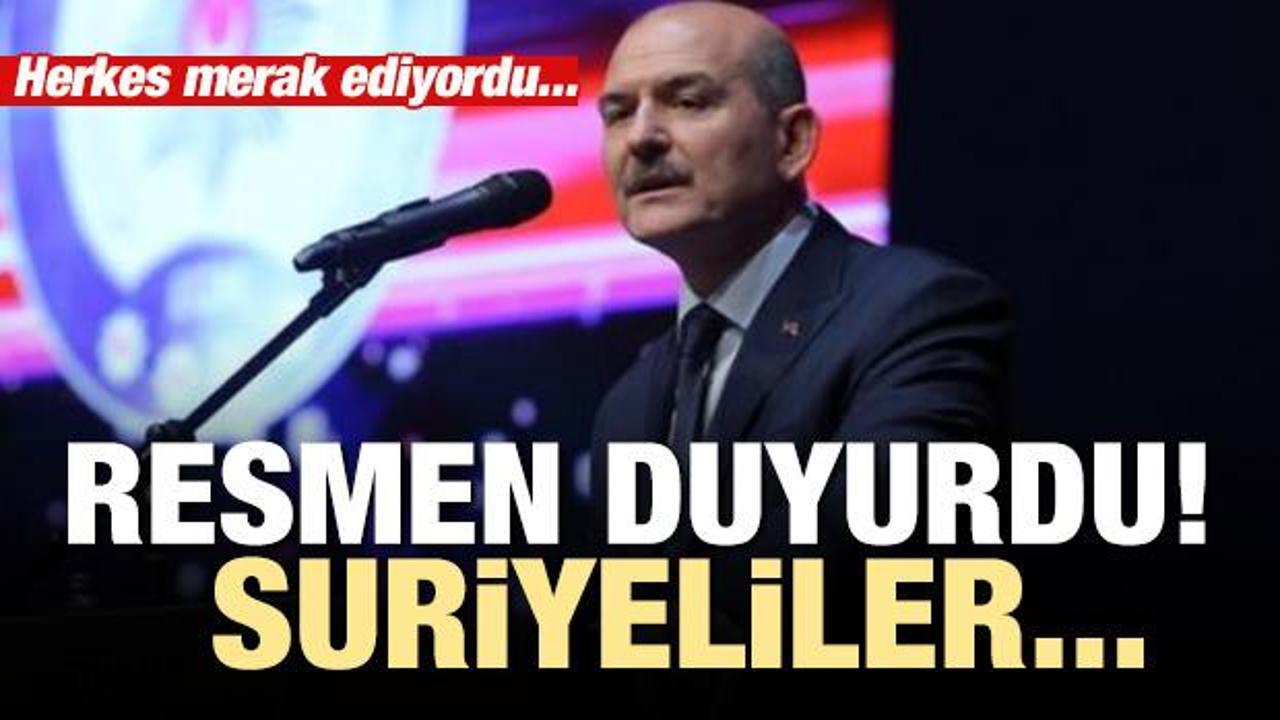 S&uuml;leyman Soylu'dan Suriyeliler ile ilgili a&ccedil;ıklama