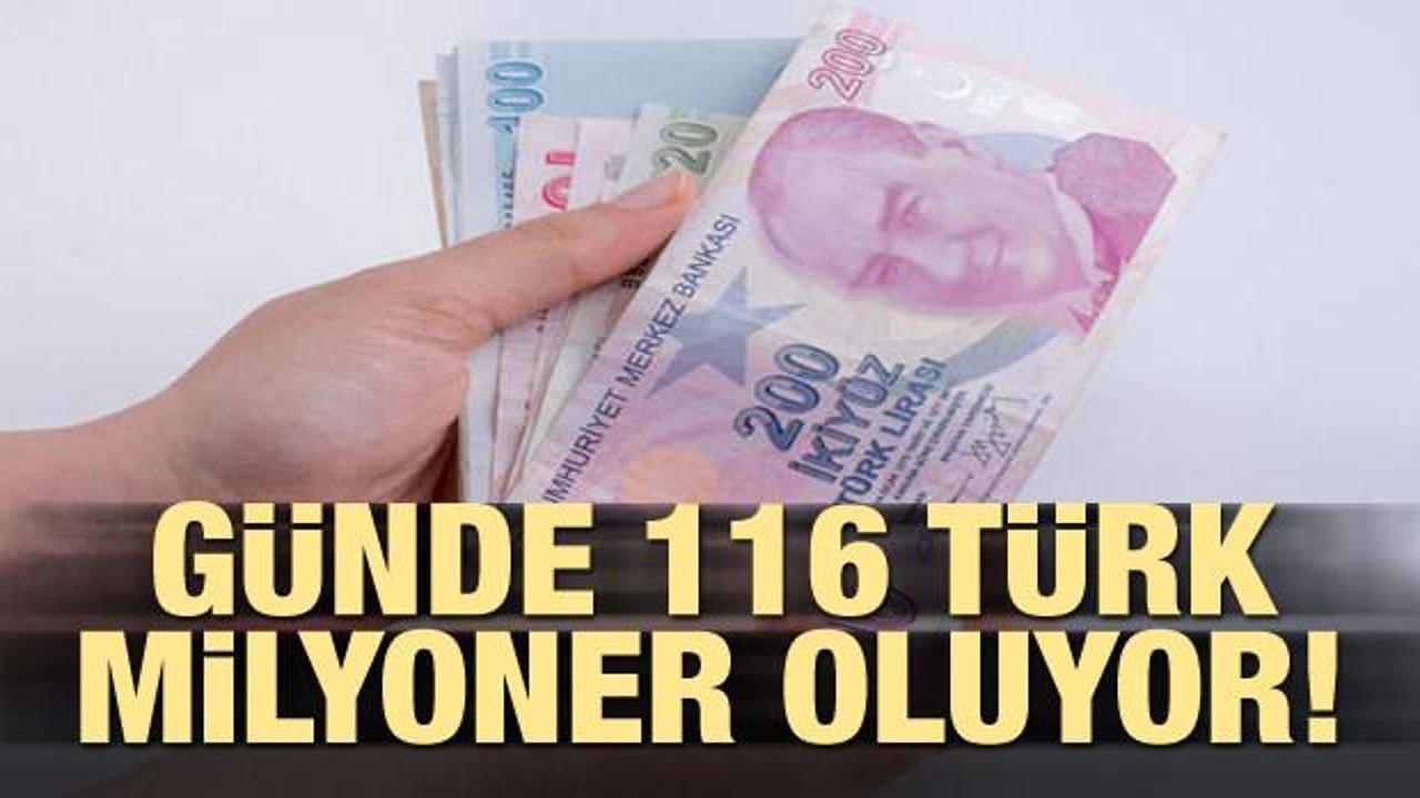 Günde 116 Türk milyoner oluyor