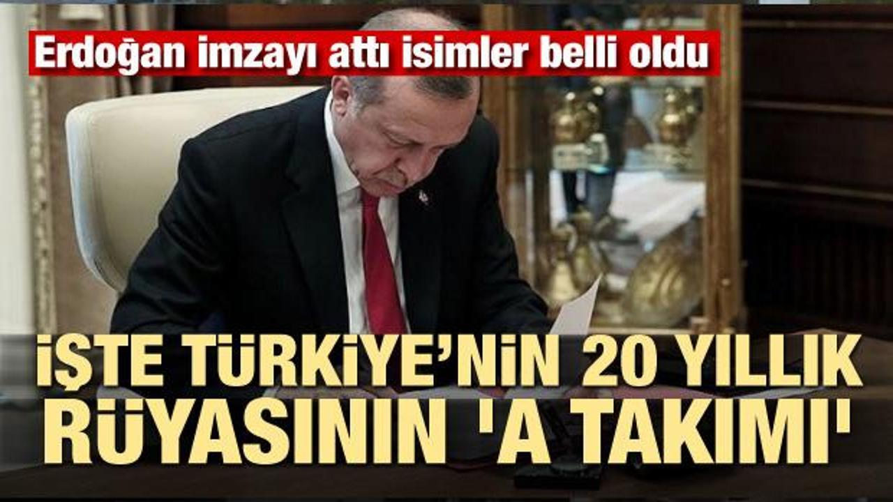 Başkan Erdoğan imzayı attı... İşte Türkiye’nin 20 yıllık rüyasının 'A Takımı'