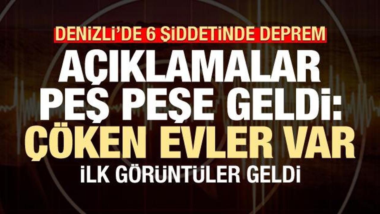 İzmir'deki 4.8'lik depremin ardından Denizli'de de 6 şiddetinde deprem