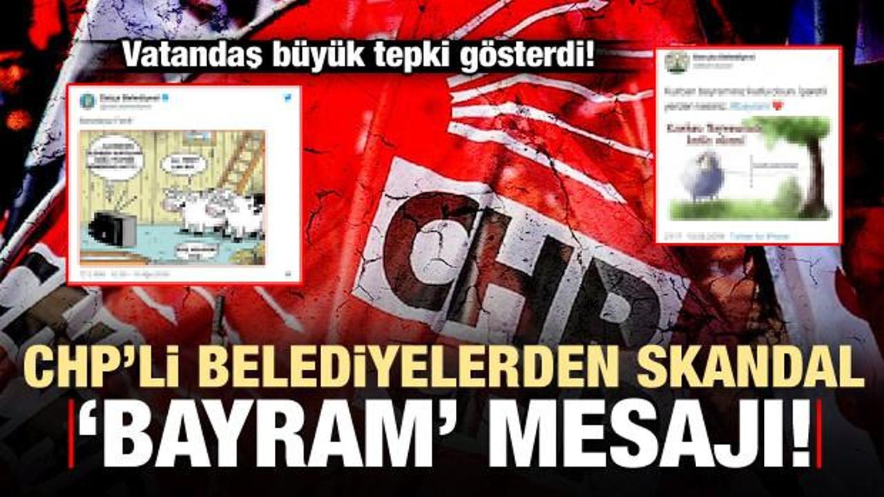 CHP'li belediyenin 'bayram' mesajına büyük tepki