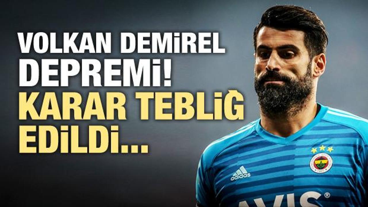 Fenerbahçe'de Volkan Demirel depremi!