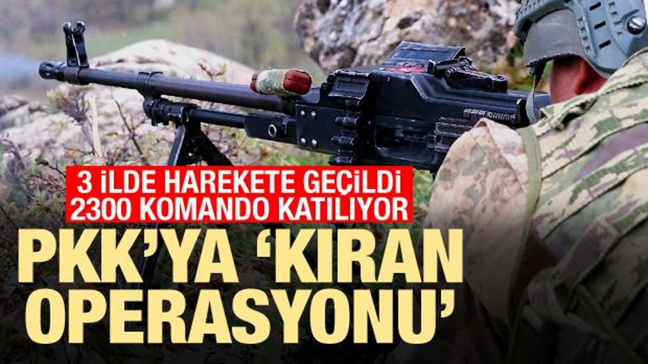 3 ilde 129 tim harekete geçti: PKK'ya "Kıran Operasyonu"