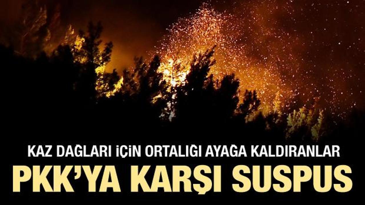Kaz Dağları için ortalığı ayağa kaldıranlar PKK'ya karşı suspus oldu