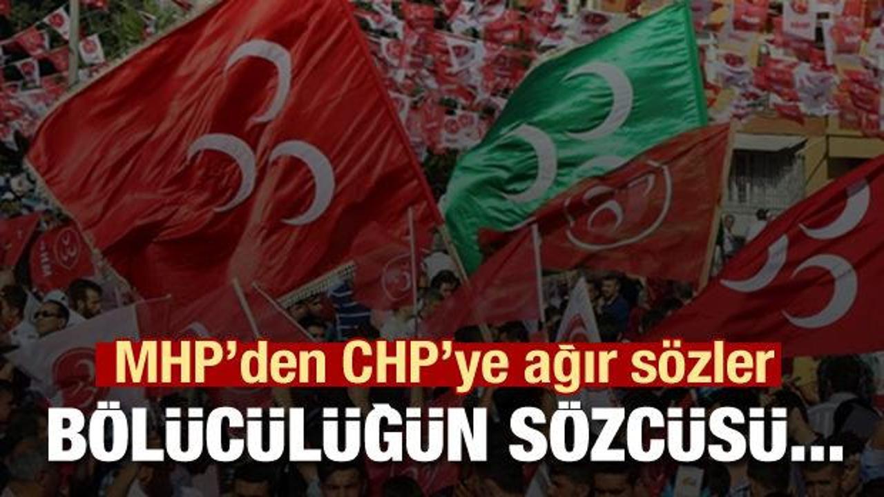 MHP'li Yalçın: CHP, bölücülüğün sözcüsü olmuştur