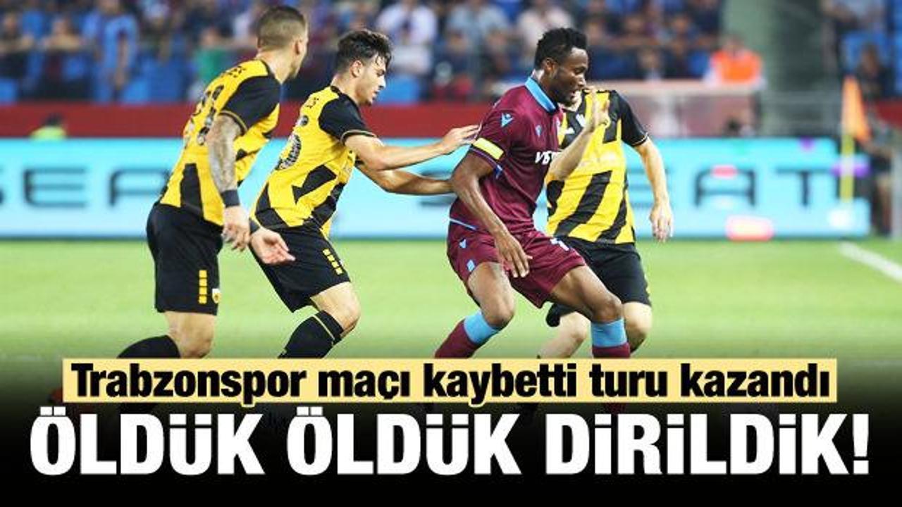 Trabzonspor maçı kaybetti turu kazandı!