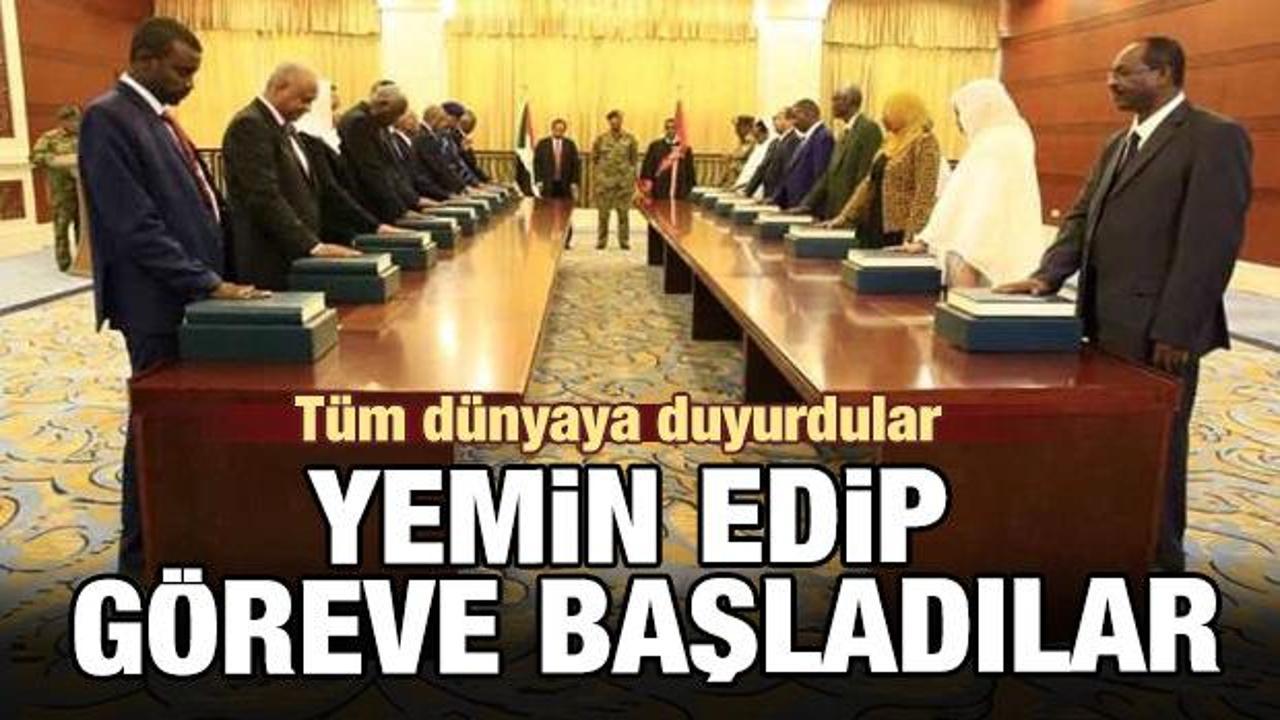 Sudan'da sivil hükümet üyeleri yemin etti