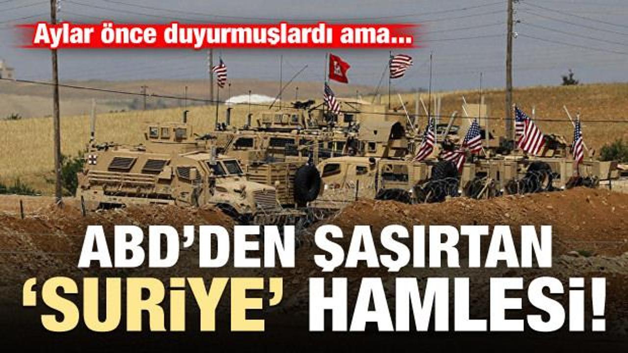 ABD'den şaşırtan 'Suriye' hamlesi! 