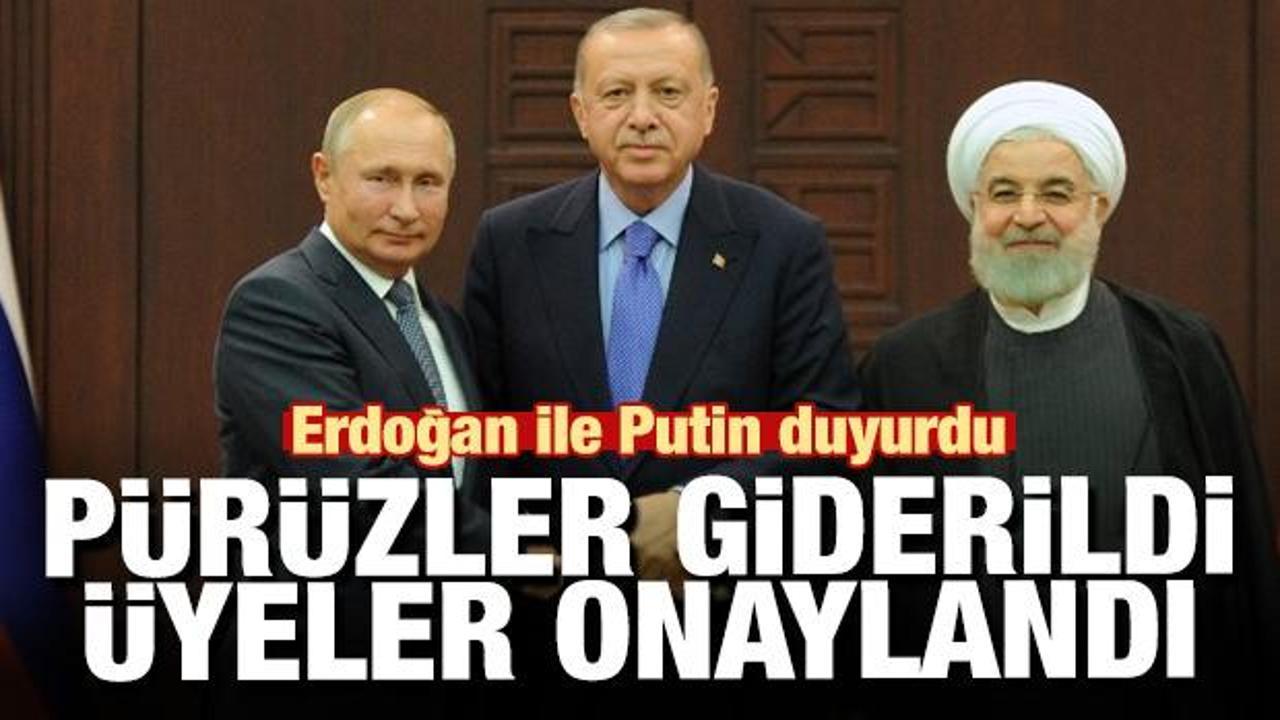 Erdoğan ve Putin duyurdu: Pürüzler giderildi üyeler onaylandı