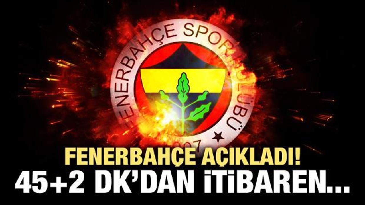 Fenerbahçe'den görüntülü açıklama!
