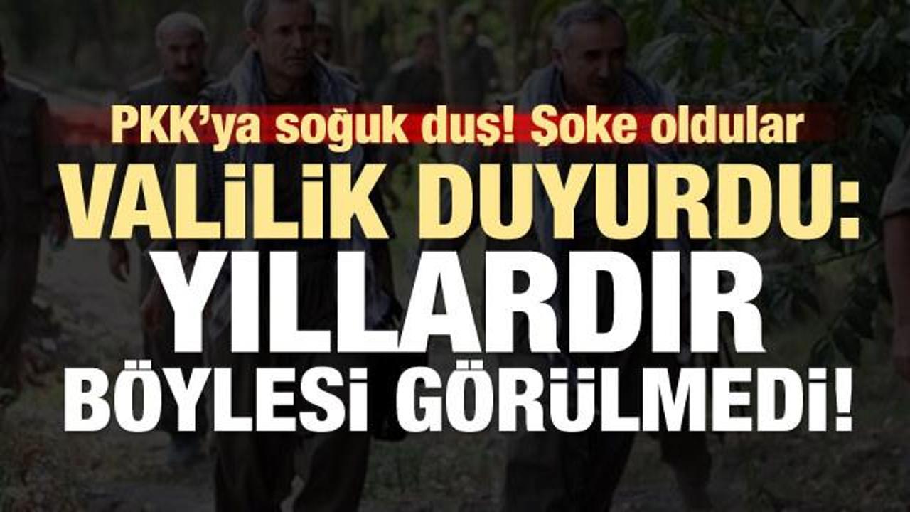 PKK'ya soğuk duş! Valilik duyurdu: Böylesi yıllardır görülmedi