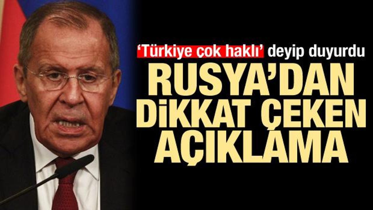 Rusya'dan dikkat çeken 'Türkiye çok haklı' açıklaması