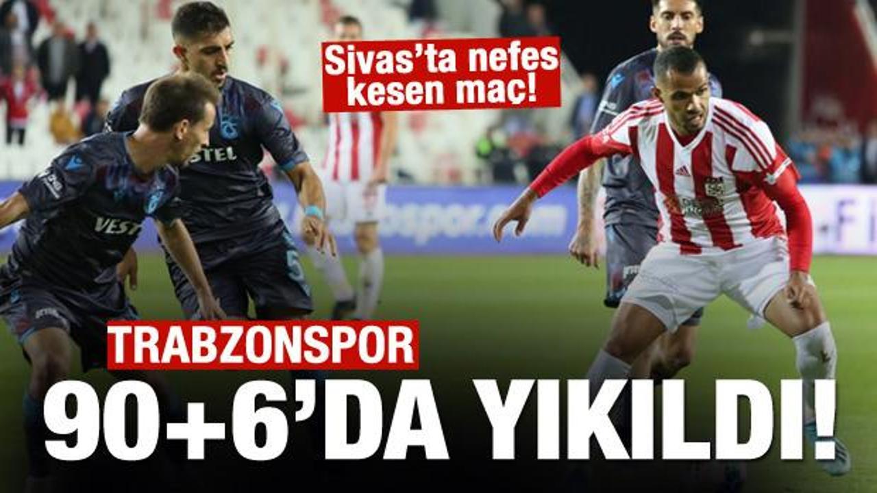Sivas-Trabzon maçında 3 puan 90+6'da geldi