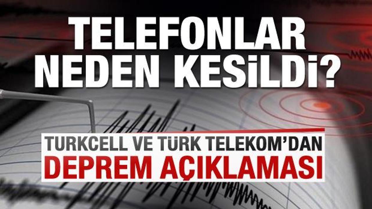 Turkcell ve Türk Telekom'dan deprem açıklaması