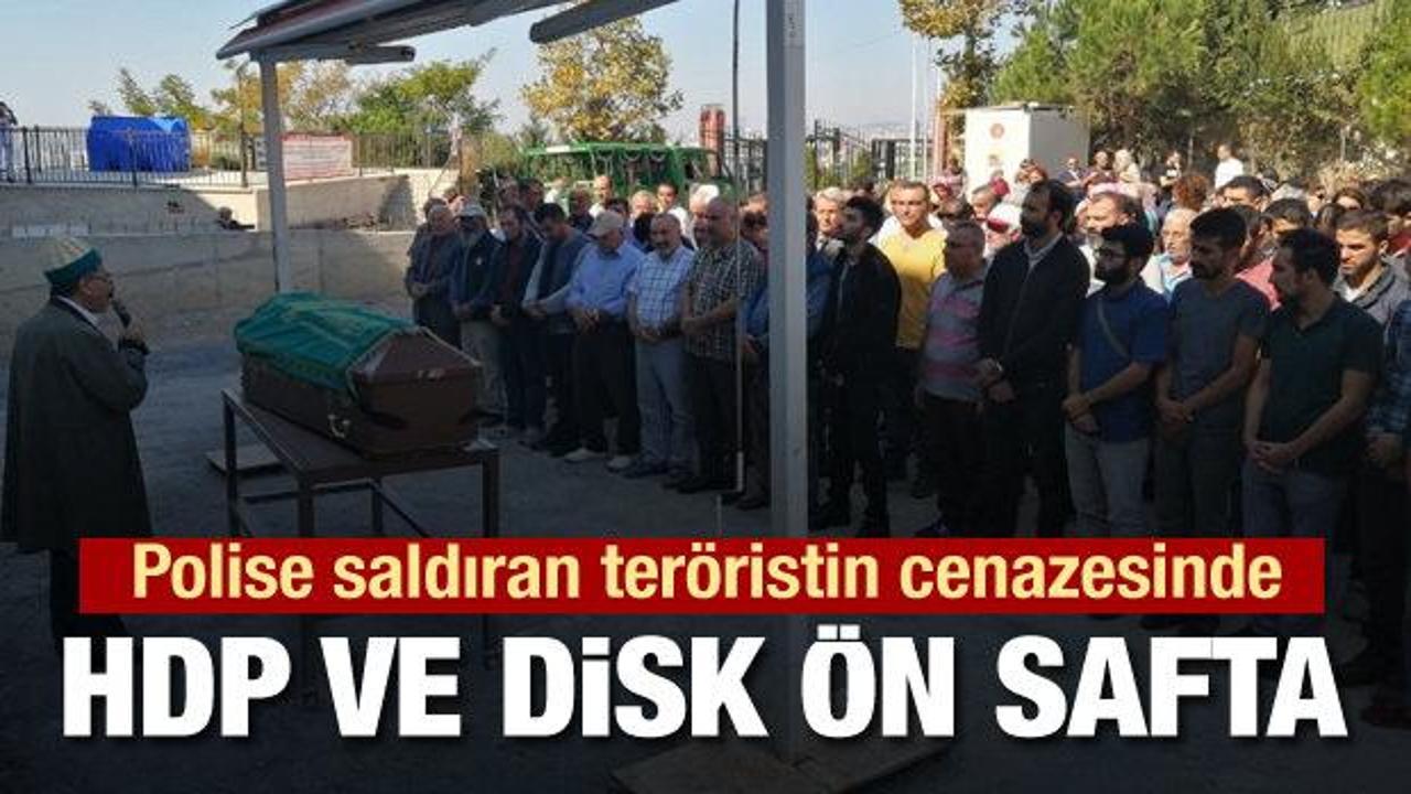 Teröristin cenaze töreninde HDP ve DİSK yan yana