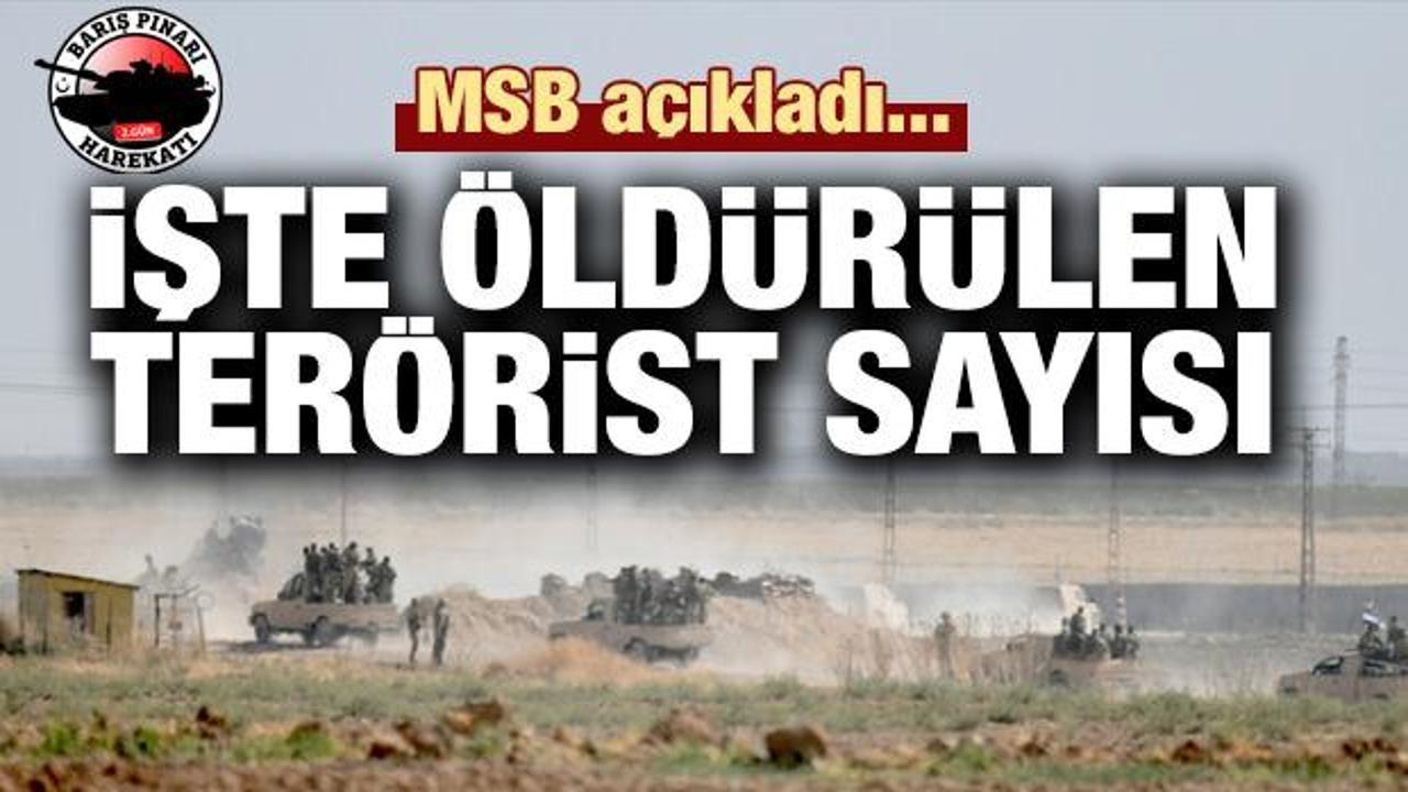 Bakanlık etkisiz hale getirilen terörist sayısını açıkladı