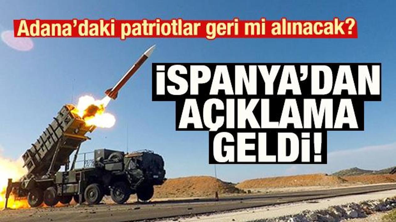 Son dakika haberi! Adana'daki Patriotlarla ilgili İspanya'dan açıklama