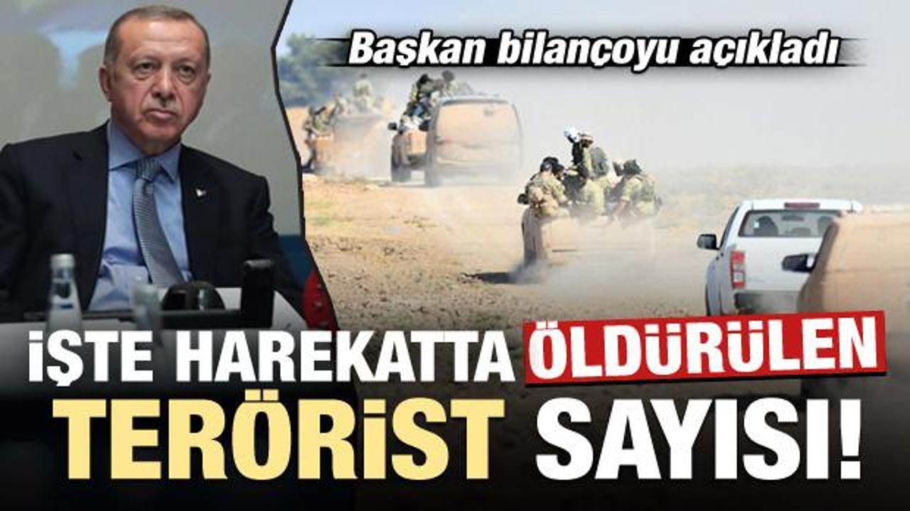 Ve Erdoğan öldürülen terörist sayısını açıkladı! 