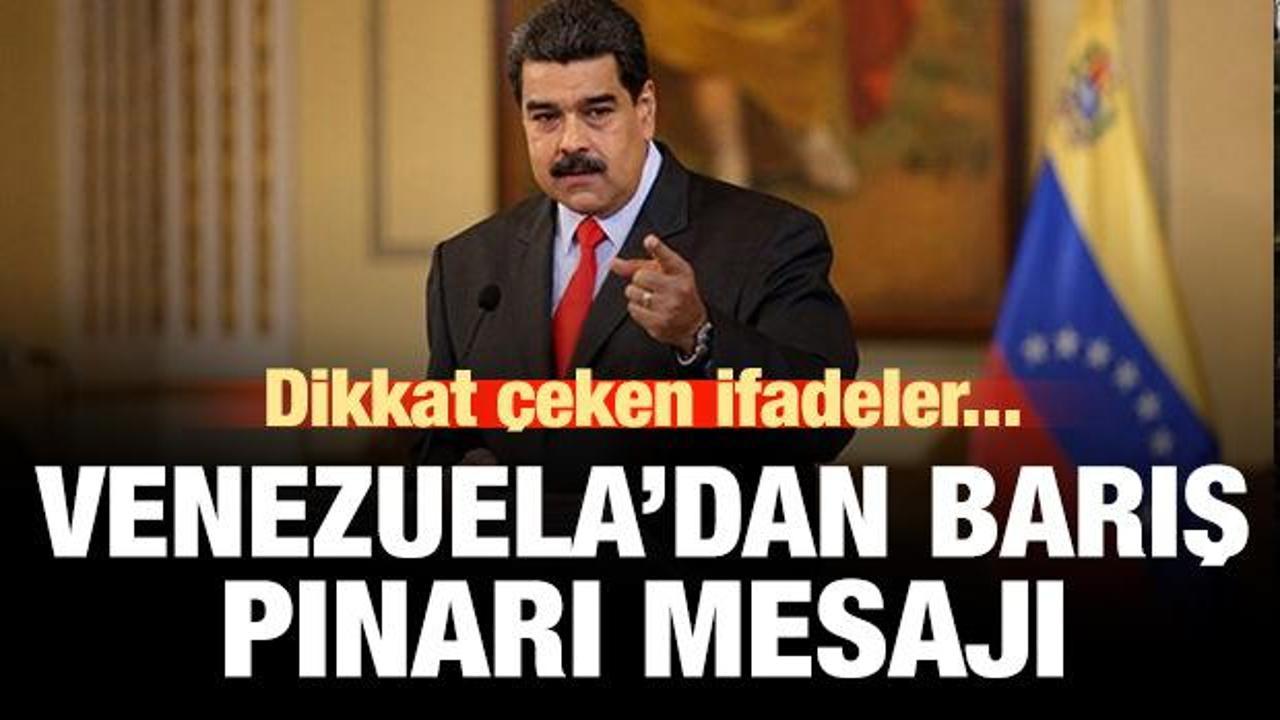 Venezuela'dan Barış Pınarı Harekatı mesajı!