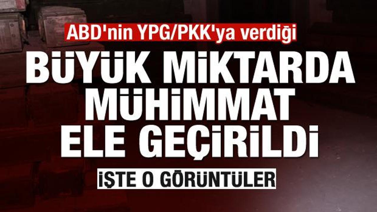 ABD'nin YPG/PKK'ya verdiği silah mühimmatları ele geçirildi