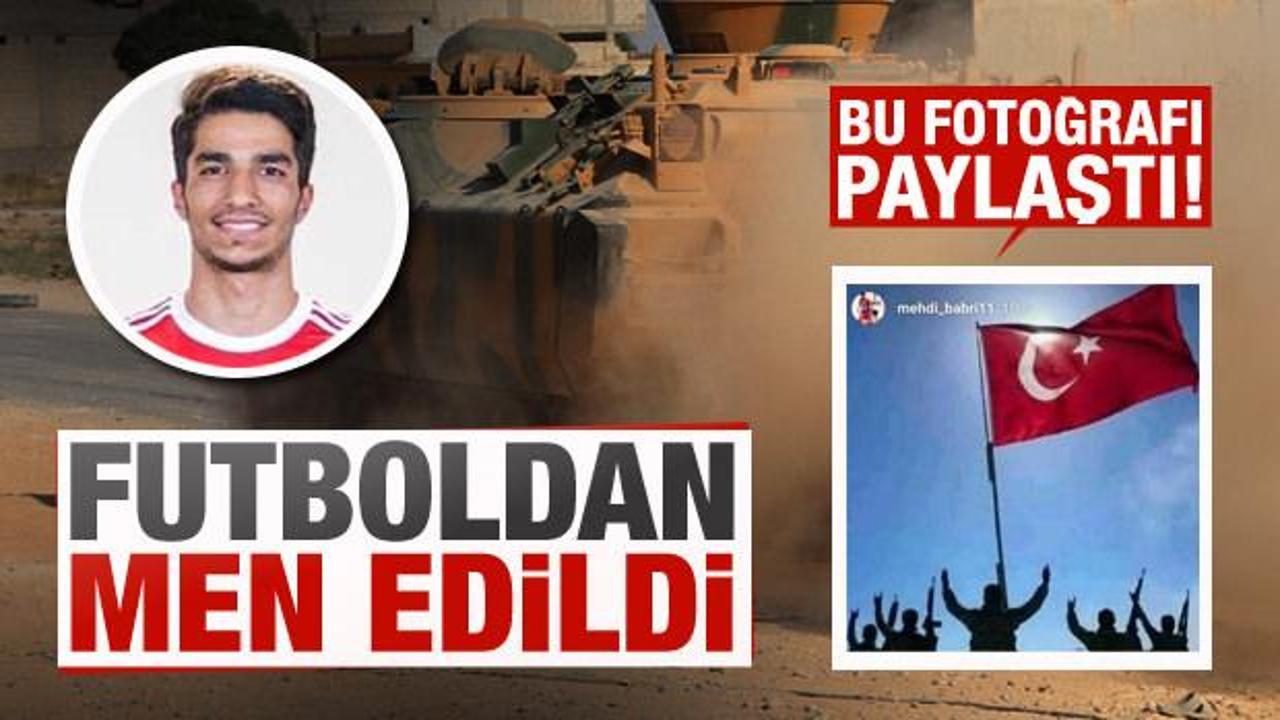 Barış Pınarı’nı destekleyen futbolcuya men cezası