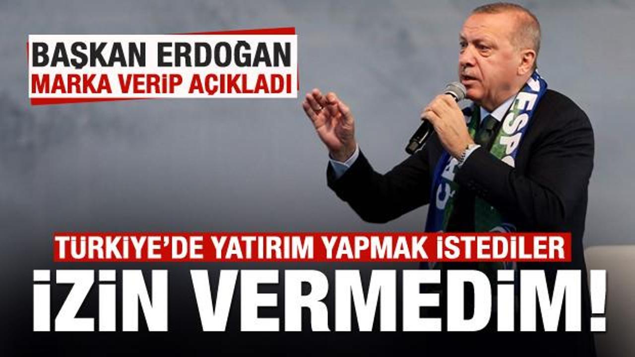 Erdoğan açıkladı: Türkiye'de üretmek istediler, izin vermedim
