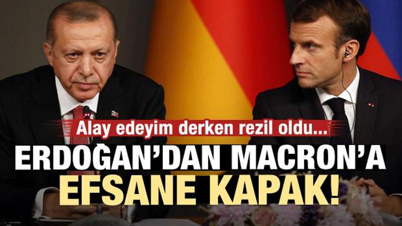 Erdoğan'dan Macron'a efsane kapak!