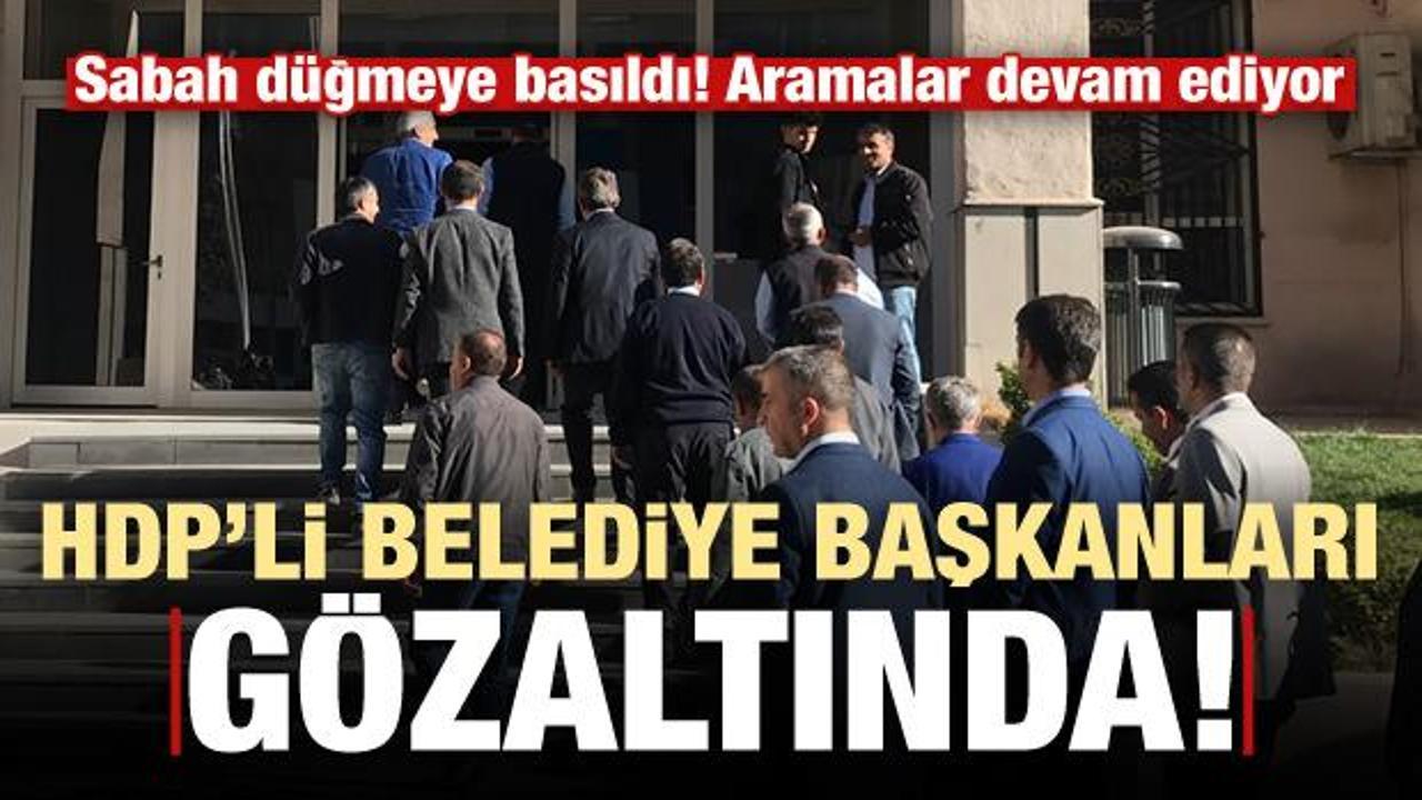 Sabah düğmeye basıldı! HDP'li Belediye başkanları gözaltında