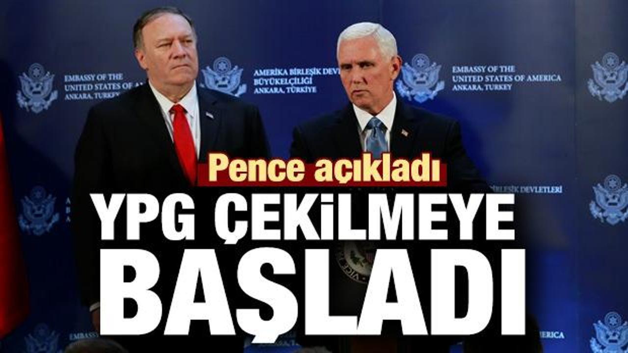 Son dakika haber: Pence açıkladı: YPG çekilmeye başladı