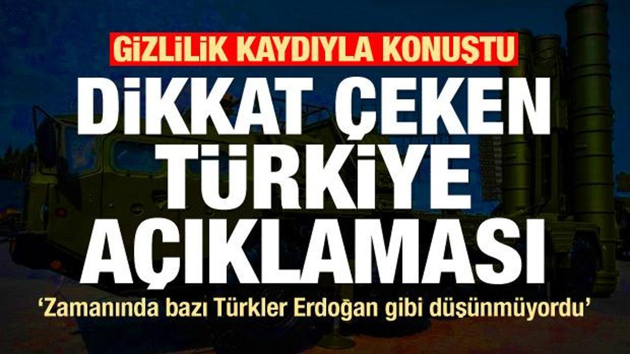 Gizlilik kaydıyla konuştu! Bomba S-400, Türkiye ve Erdoğan açıklaması